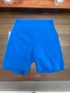 CRZ YOGA High-Waist Athletic Shorts in Bright Blue